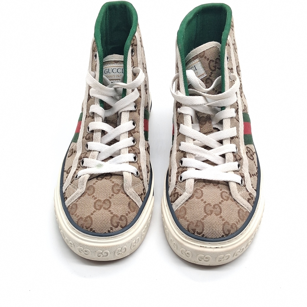 Gucci Tennis 1977 GG Canvas High Top Sneakers Women’s Size 36
